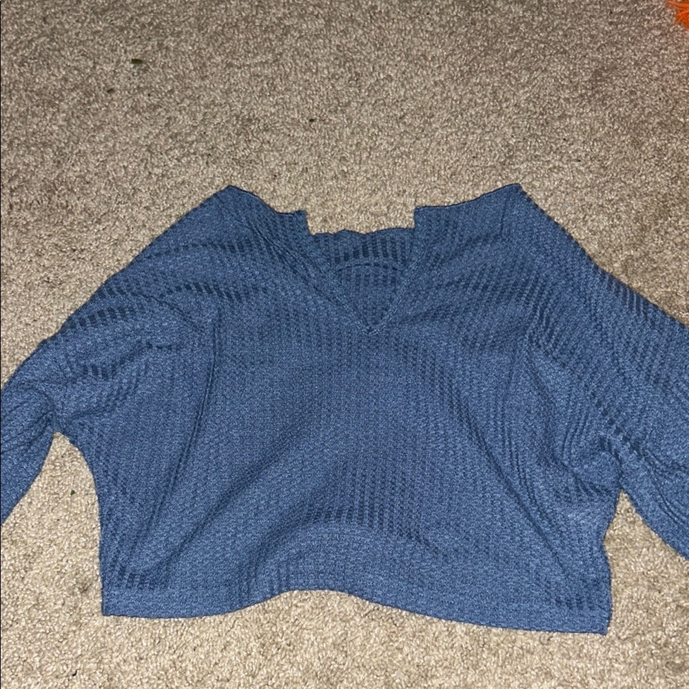 Blue V-Neck Sweater